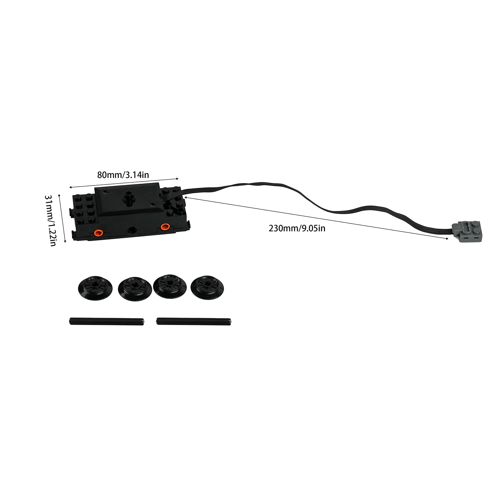 2PCS Train Track Motor MOC Power Functions 88002 Technical Speed Motor Building Blocks for 10254 53401 53400 Rail Tracks