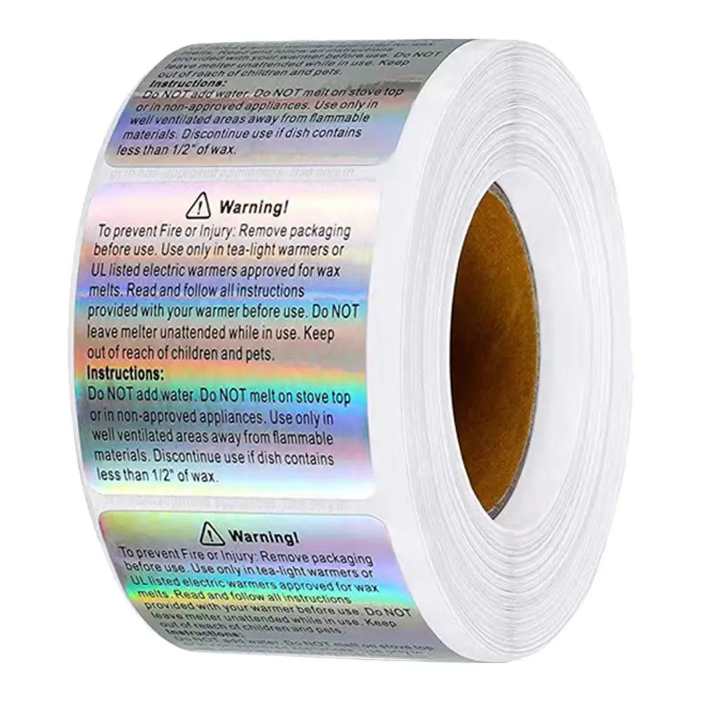 

Wax Melt Warning Labels Square Adhesive Safety Stickers for DIY Candles Jars Tins Home Office Making Scented Label
