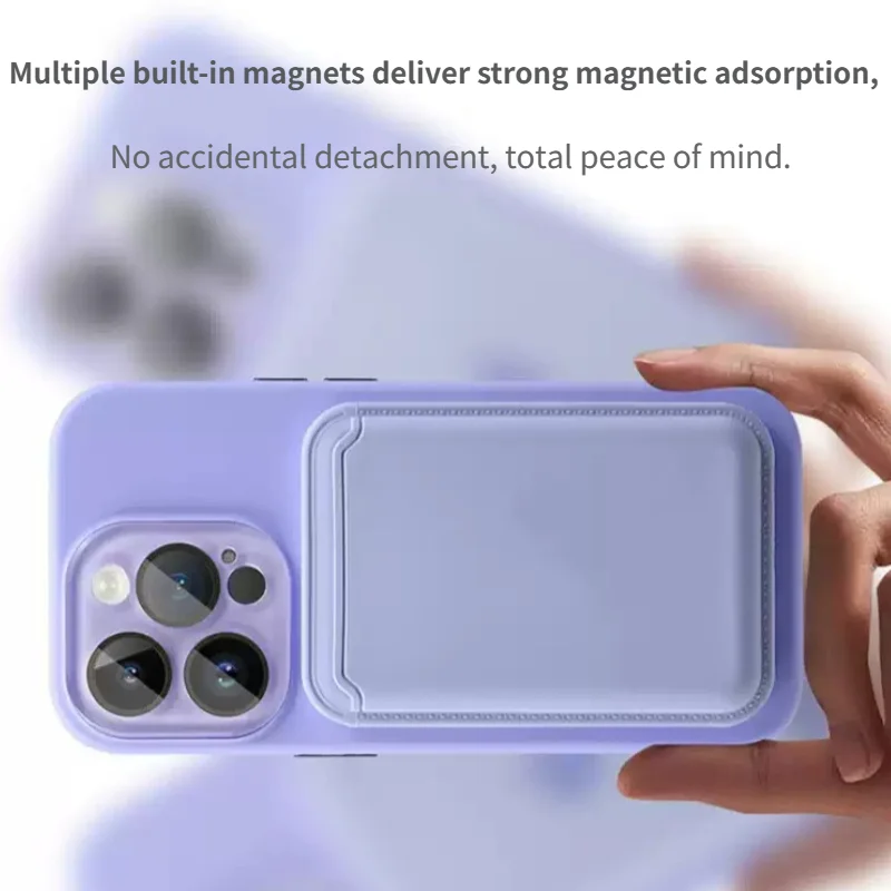 เคสใส่บัตรซิลิโคนเหลวสีลูกกวาด - Liquid Silicone Magnetic Phone Case บทวิจารณ์และราคา