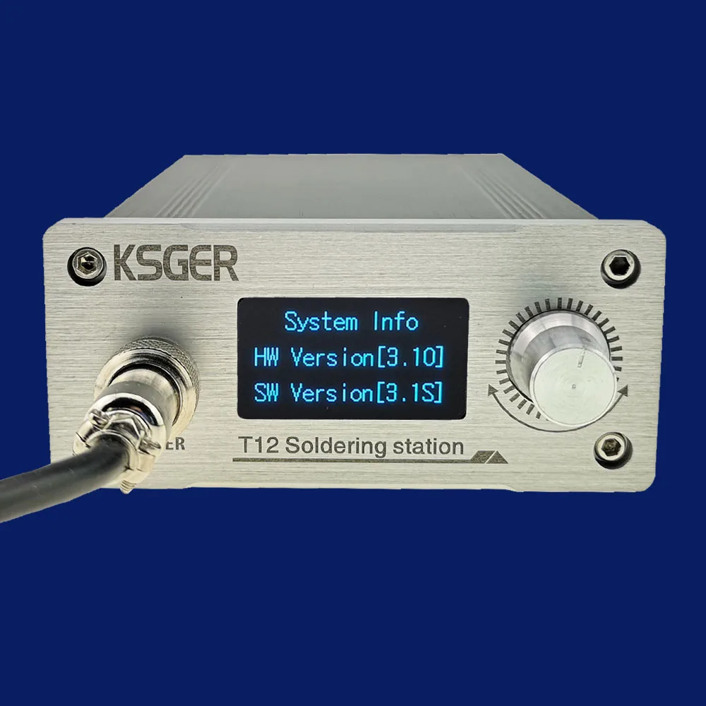 KSGER T12 Soldering Station STM32 OLED V3.1S Controller Welding Tools Auto Sleep 75W CNC Front Panel Finished Unit Quick Heating