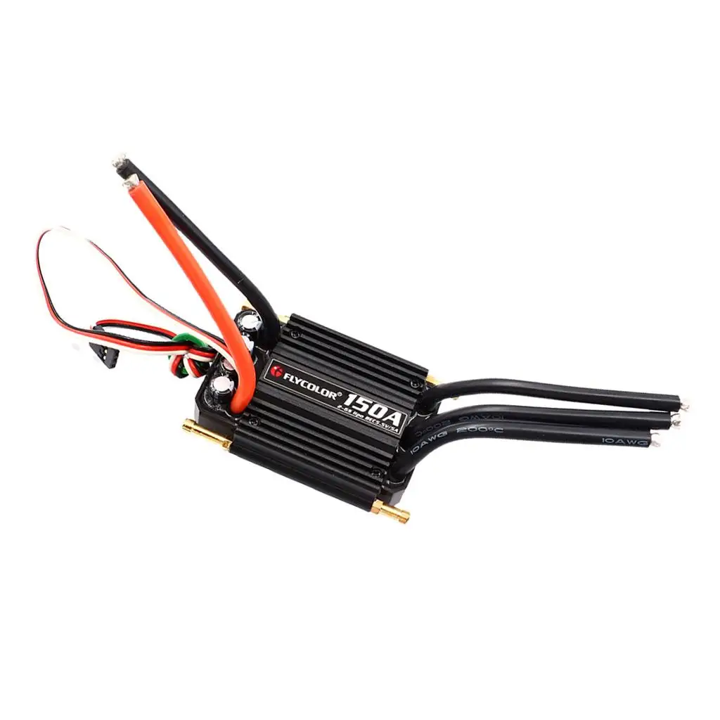 

150A Waterproof Brushless ESC Electric Speed Controller High Load Motor Speed Control for RC Boat 2-6S