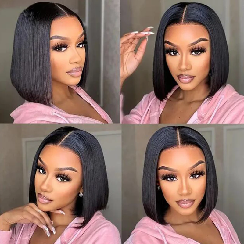 12 inch ladies fashion center parted wig - high density, voluminous and heat resistant synthetic hair, suitable for daily wear a image 4
