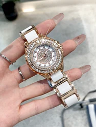 2024 latest camellia ceramic watch female niche light luxury full diamond women's watch