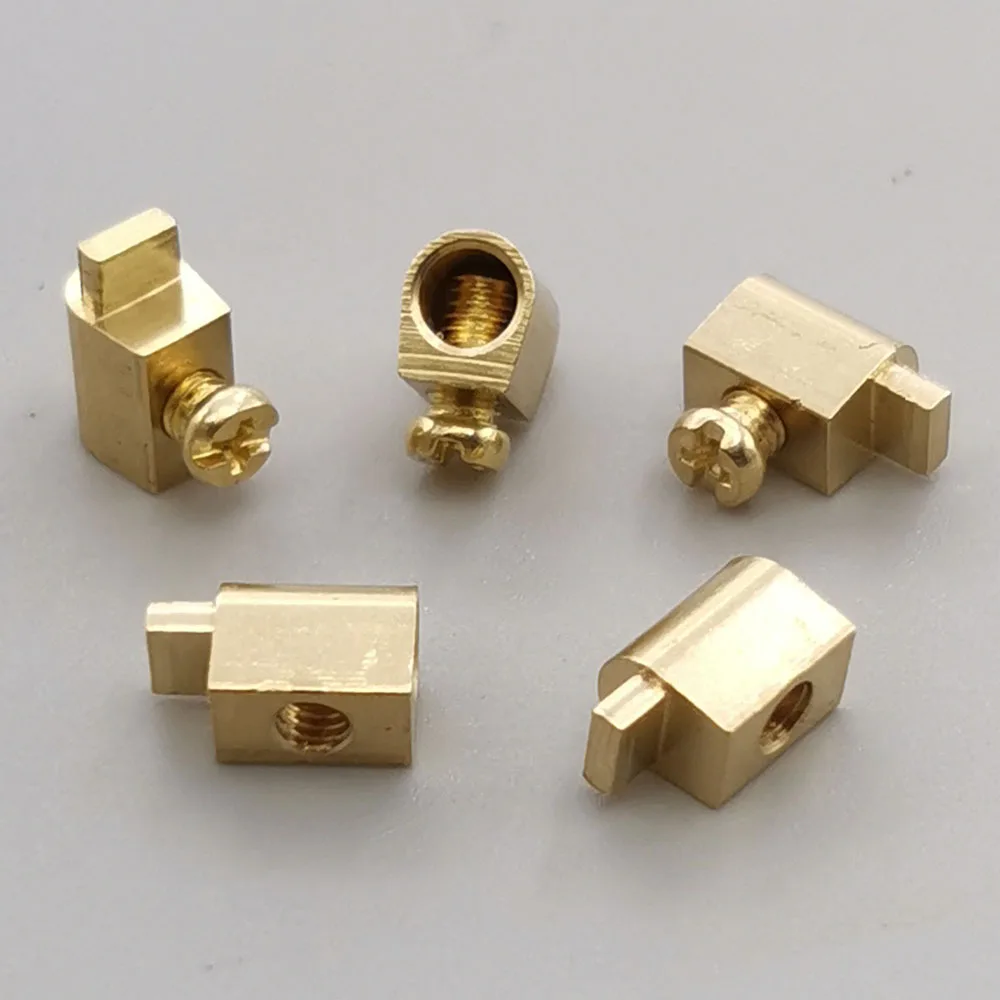 50pcs/Lot Power Terminal Block PCB Board Welded Switch Terminal Block Horseshoe Shape Half Round Cable Connector With M3 screw