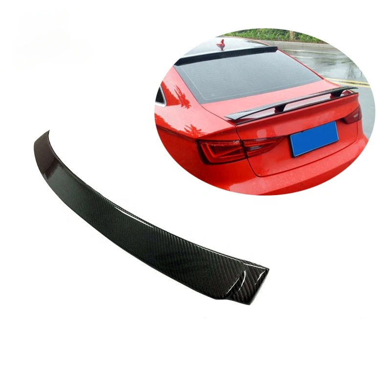 

High Quality Real Carbon Fiber RS3 Style Roof Spoiler Rear Spoiler for A3/S3 Sedan 2014-2020 Top Tail Wing Car Spoiler