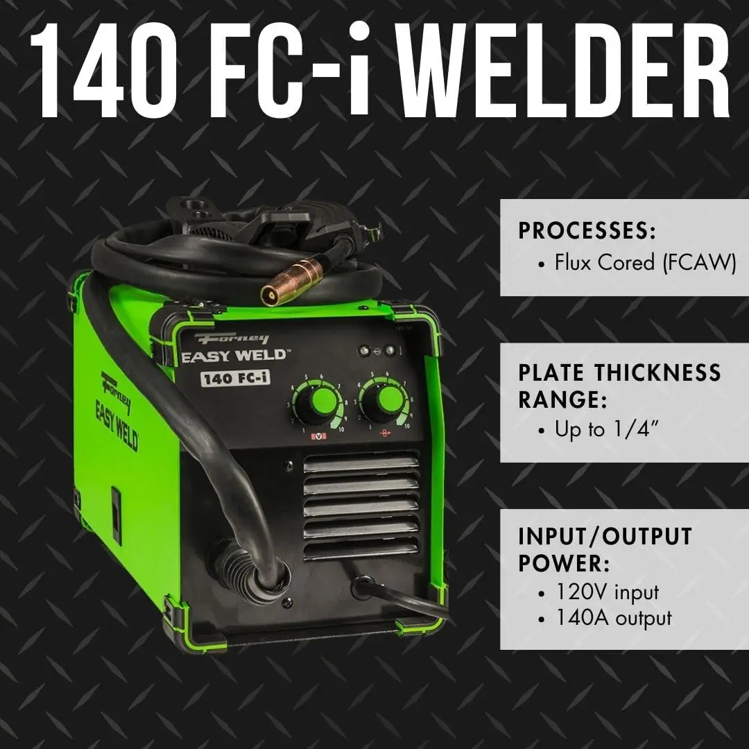 Easy Weld 140 Amp 120-Volt Flux-Cored Wire Feed Welder (No Gas Needed)