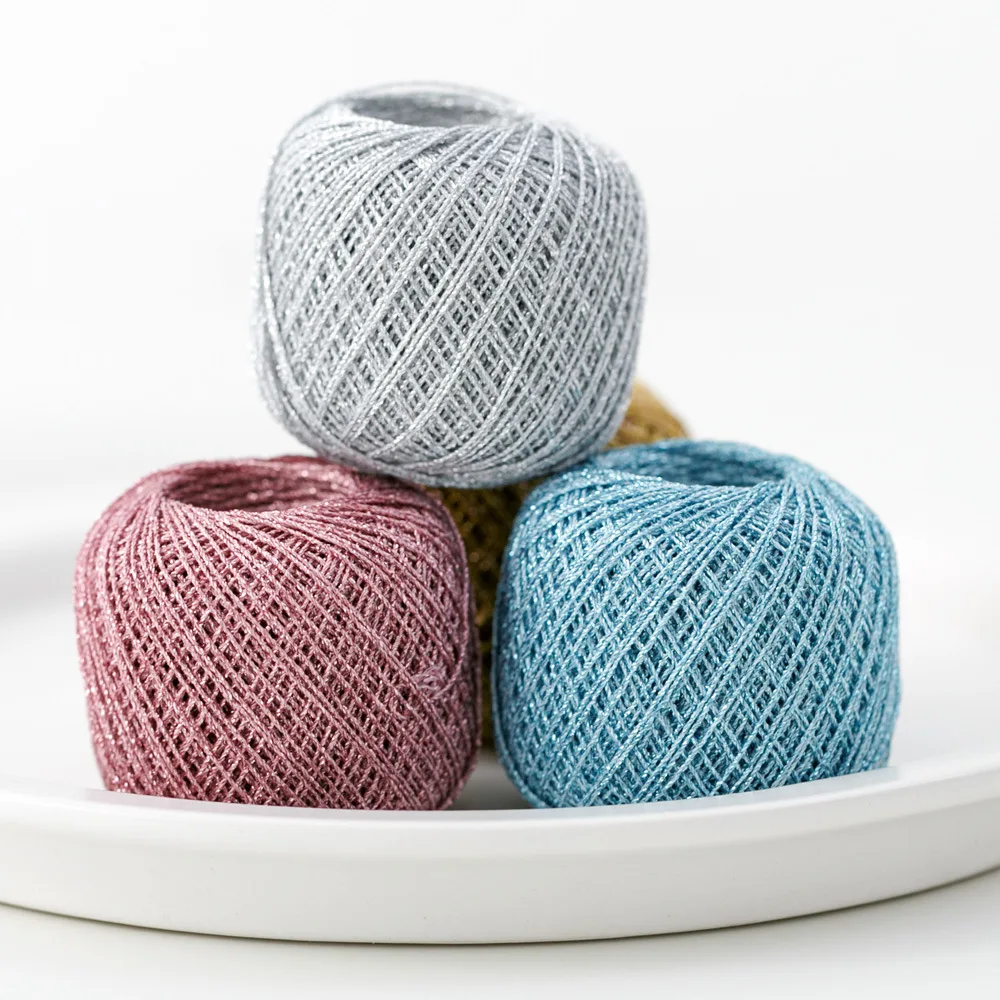 OLYMPUS Gold Ticket Cotton Metallic Lace Thread for Tatting Embroidery Craft (11 Colors) Japanese 40m