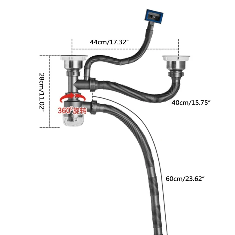Универсальная раковина для умывальника, сливная труба, раковина, дезодорант, трубопровод для кухни, ванной комнаты