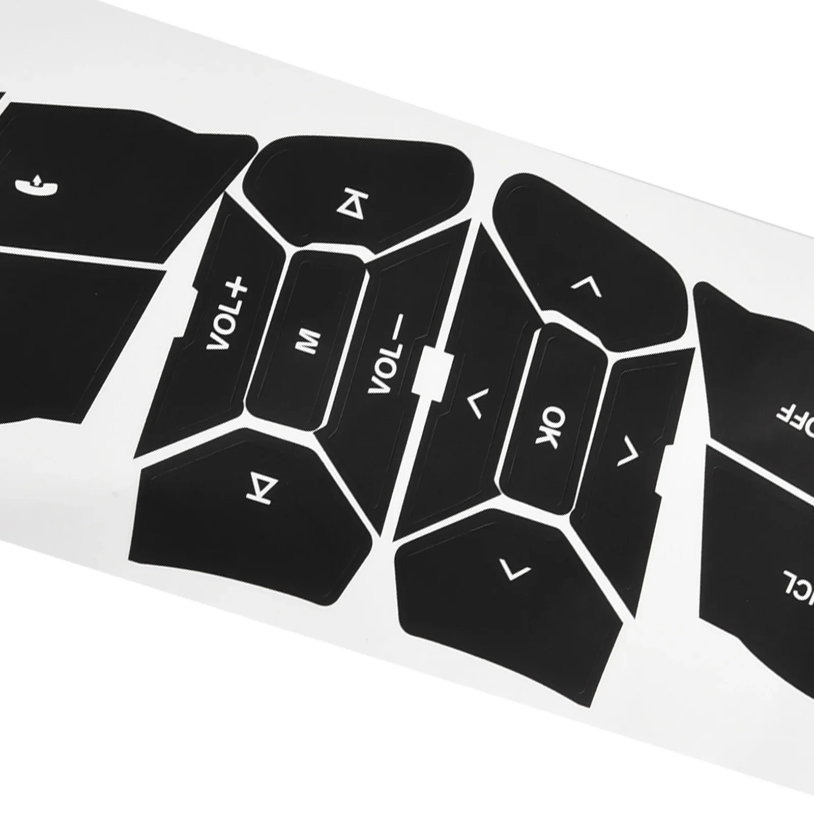 Aesthetic and Functional Black Vinyl Button Repair Decals Suited for For FORD For MUSTANGs Between Years Fifteen and Eighteen