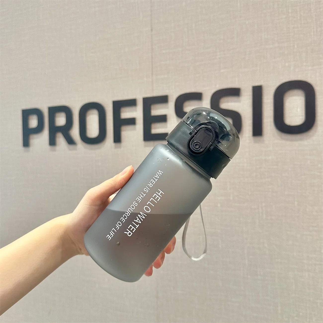 550ML Space-Themed Water Bottle with Anti-Slip Lid & Handle - Durable Plastic, Leak-Proof Design for Outdoor Sports, Camping