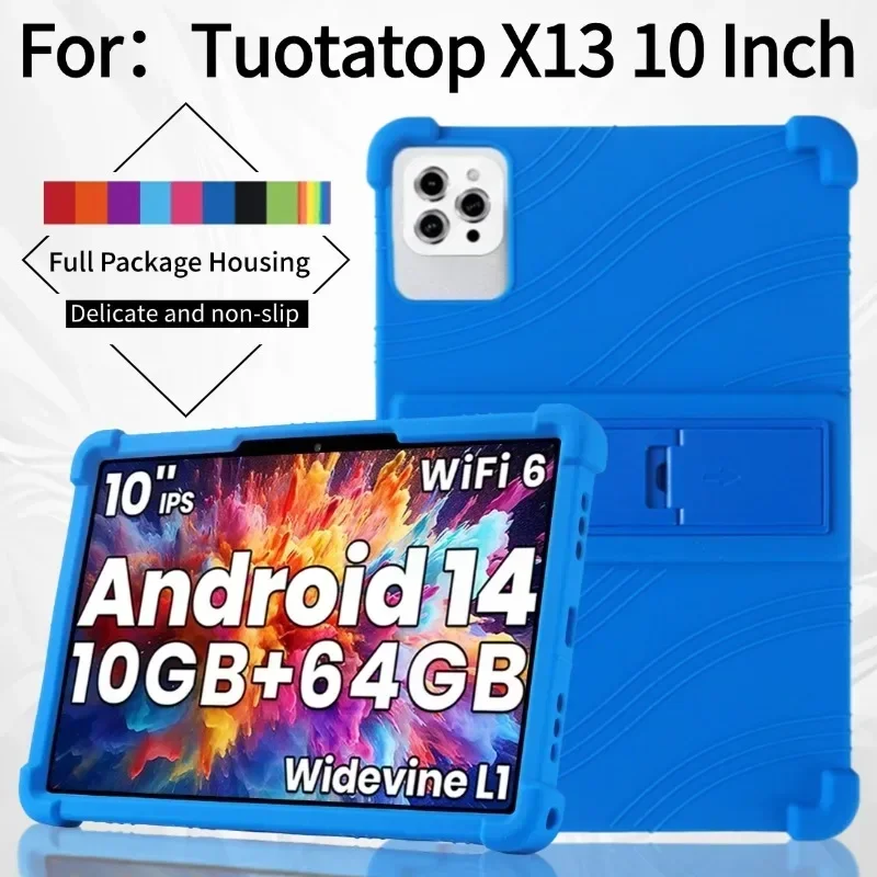 For Tuotatop X13 10-inch Tablet Case Model X13 Tablet Security Shockproof Silicone Case with Stand soft