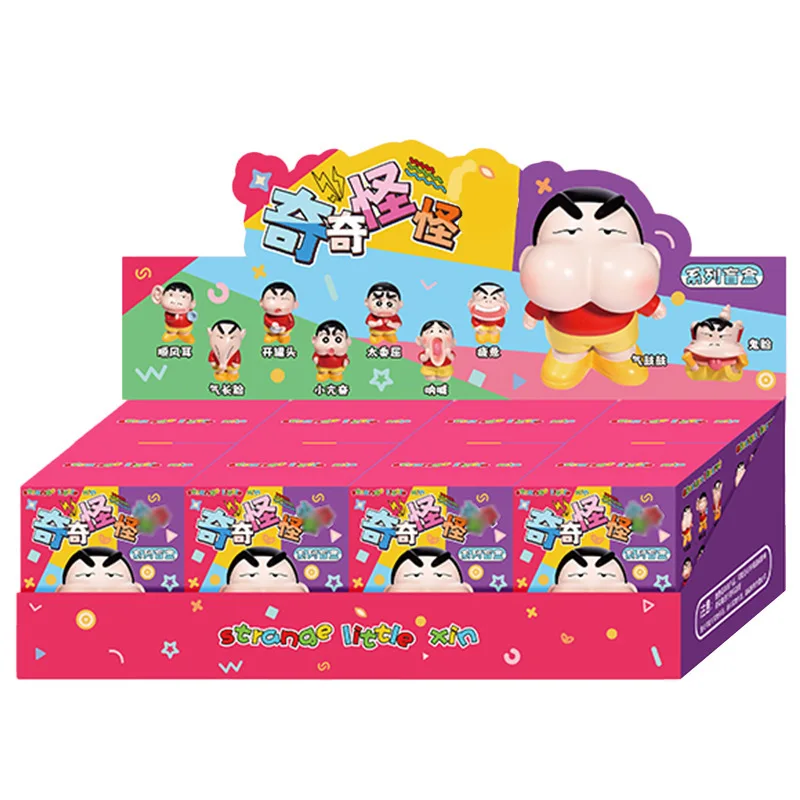

1Pcs Random Style Anime Crayon Shin-chan Q Version Funny expressions Action Figure PVC Model Toys doll Desk Decor Gifts boxed