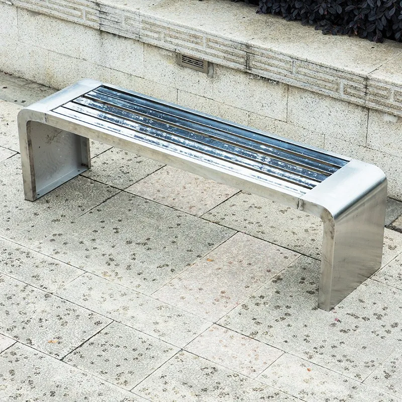 

All stainless steel bench park chair outdoor bench courtyard rest seat scenic garden shopping mall chair indoor