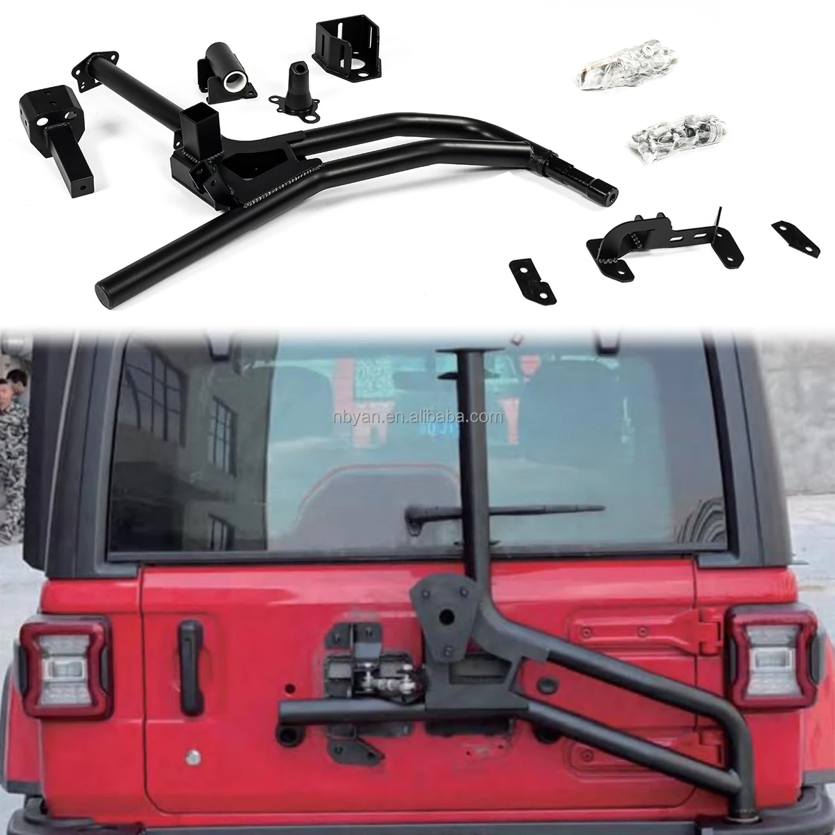 

For AEV Underbody Mounted Tire Rack for JeepS Wrangler JL New Condition Rear Spare Tire Rack Steel Material