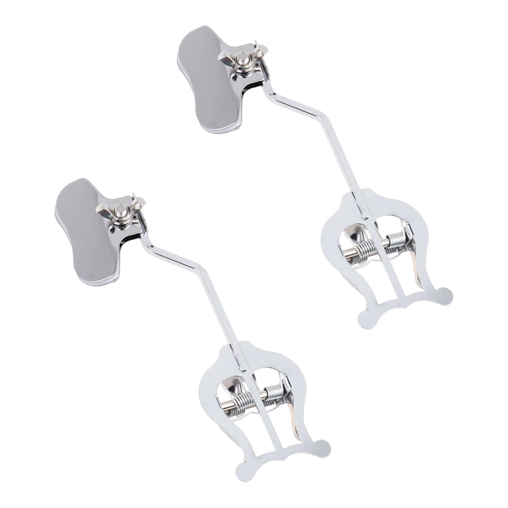 

2pcs Silver Trombone Sheet Music Clip Wear Resistant Lightweight Long Lasting Simple Design Small Size Instrument