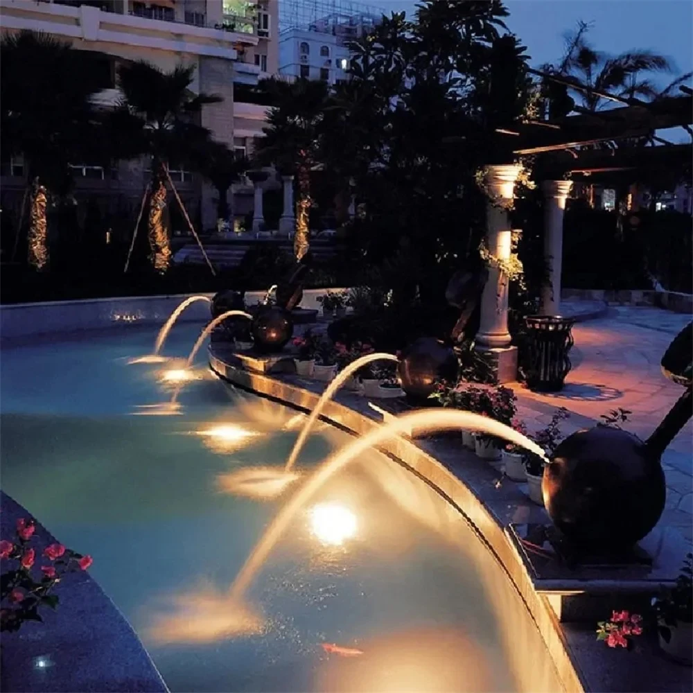 Imagem -06 - Rgb Led Luz de Piscina Subaquática Controle Bluetooth App Lâmpada de Paisagem Exterior Pond Spotlight dc 12v 12v 85265v