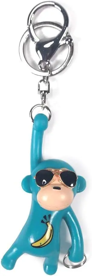 YGMONER Cool Monkey Banana Keychains Car Keys Holder Backpack Pendant Charm