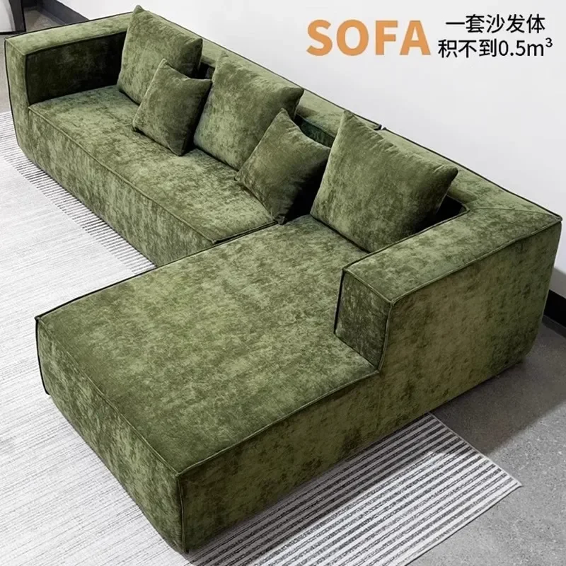 for Compression Sofa Italian Fabric Tofu Block Down Filled Living Room Pure Sponge Foreign Trade Vacuum Compressed