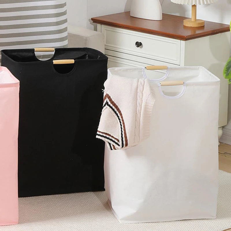 

Корзина для белья большой емкости с ручками, складная и портативная для спальни, прочный органайзер из льняной ткани для дома