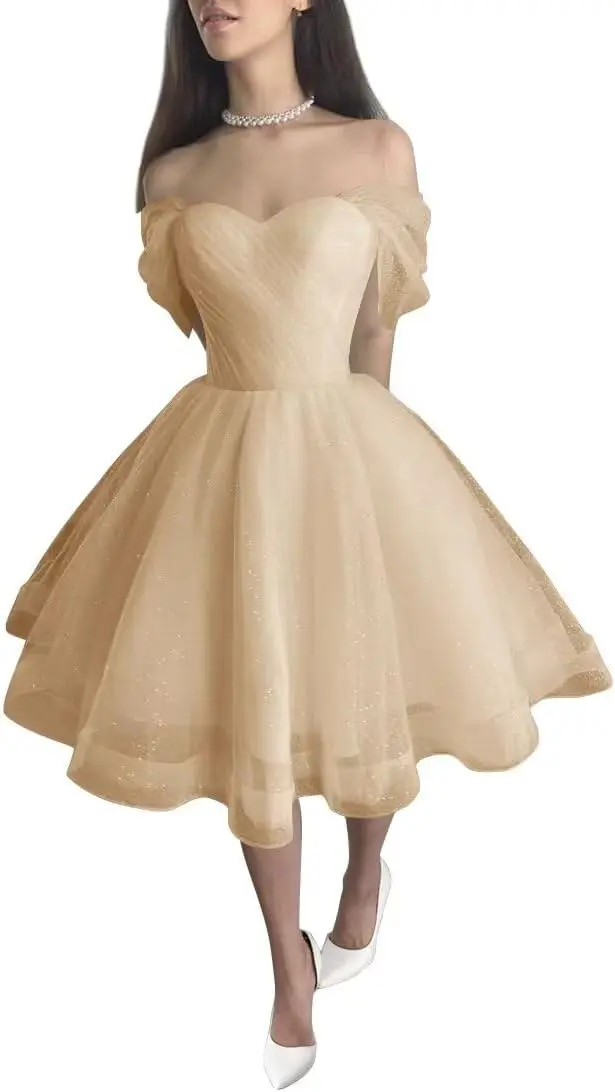 off-shoulder-short-wedding-gowns-puffy-sleeves-wedding-dresses-for-bride-tulle-prom-homecoming-dress-bridal-simple-wedding-dress