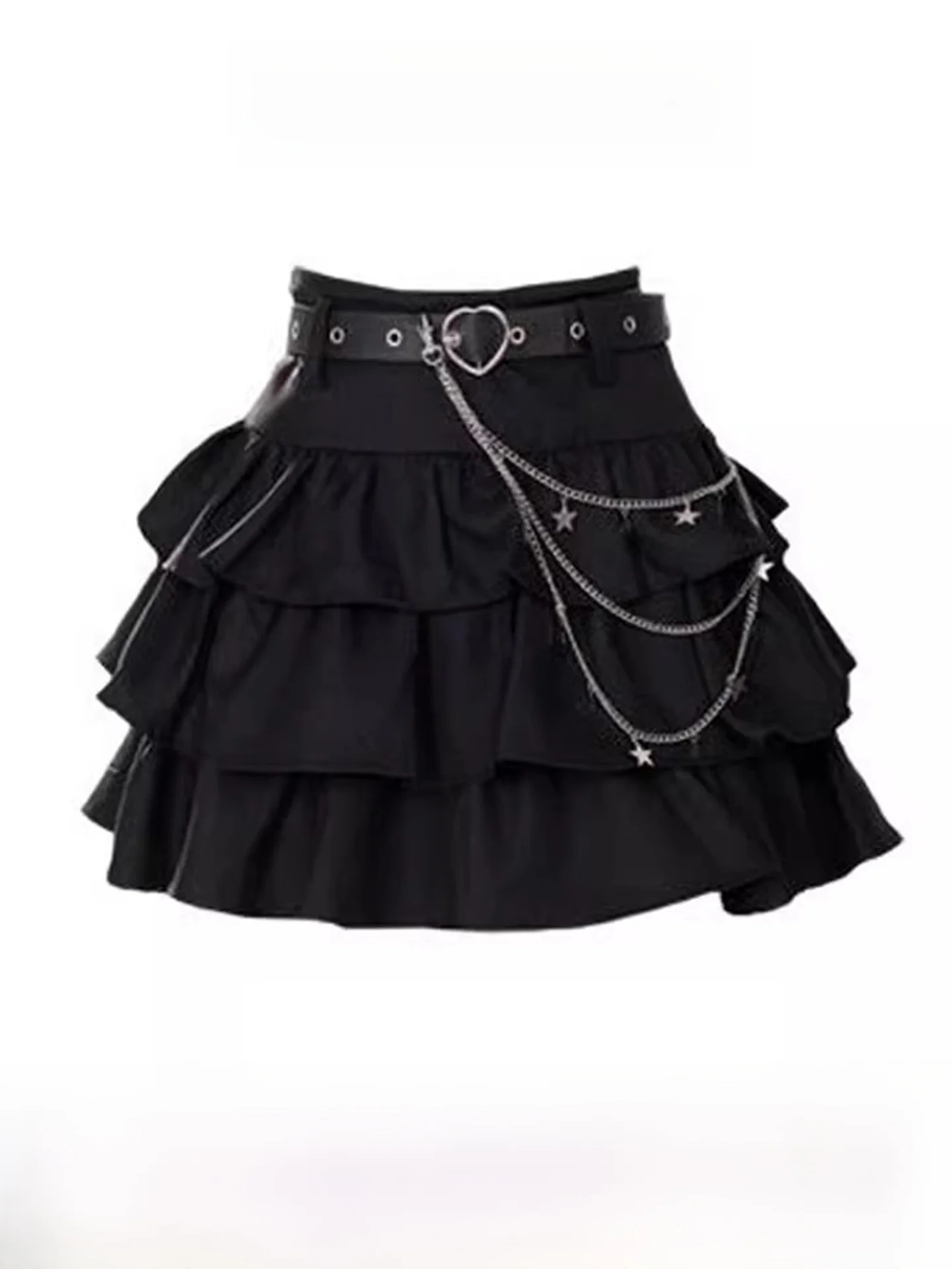 

Черная пышная короткая юбка с высокой талией для женщин, юбка-«кейк» в стиле балета, весенняя, с защитой от просвечивания, для прогулок