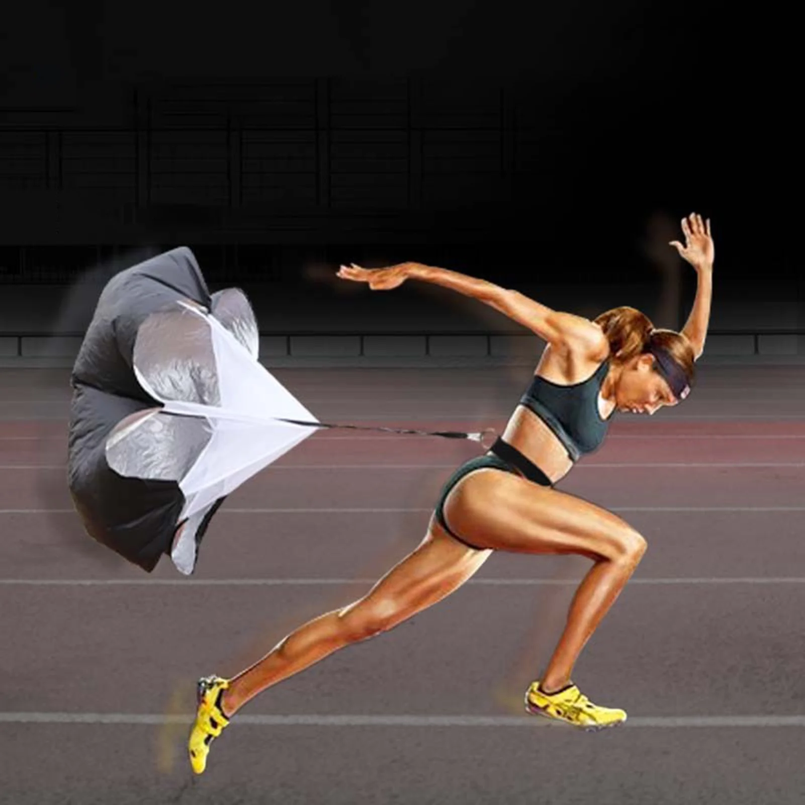 Hardloopweerstandsparachute Met Trainingsparachute Met Verstelbare Riem Voor Voetsnelheidstraining