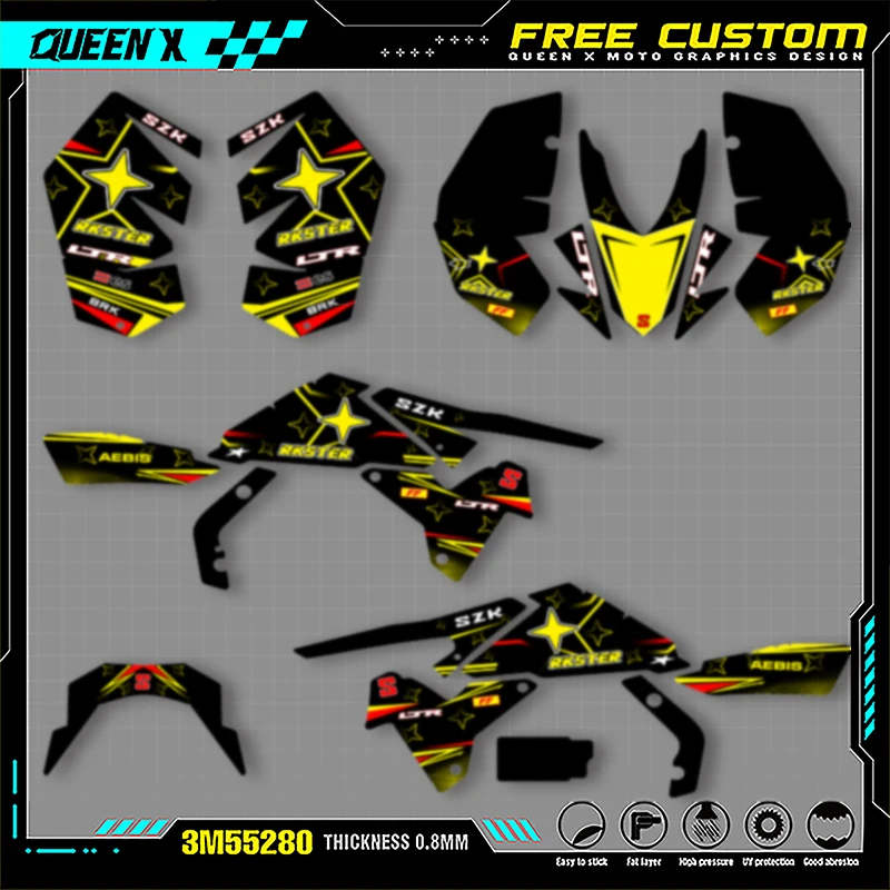 

Queen X MOTOR For SUZUKI LTR450 450R Full Set Motorcycle Graphics Decals Stickers Kits 001