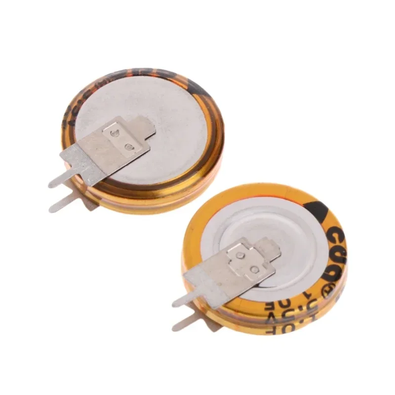 2 Pcs Universal 5.5 1.0F Super Capacitor V-Type Button for Smart 5mm Capacitan