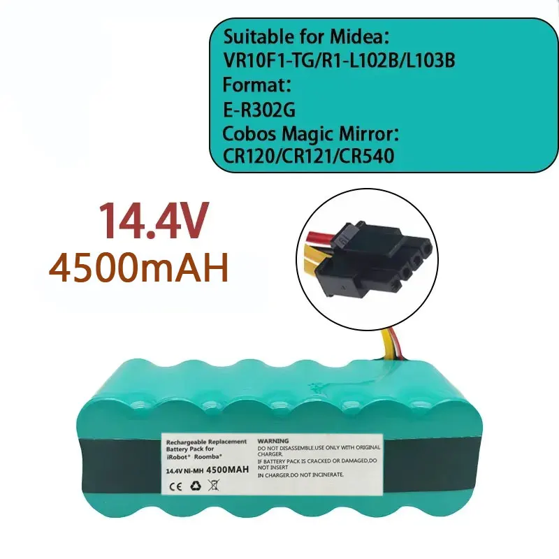 

Аккумулятор NiMH 14.4В 12800мАч для робота-пылесоса Kitfort KT504, Haier T322, T321, T320, T325/Panda X500, X580/Ecovacs Mirror CR120