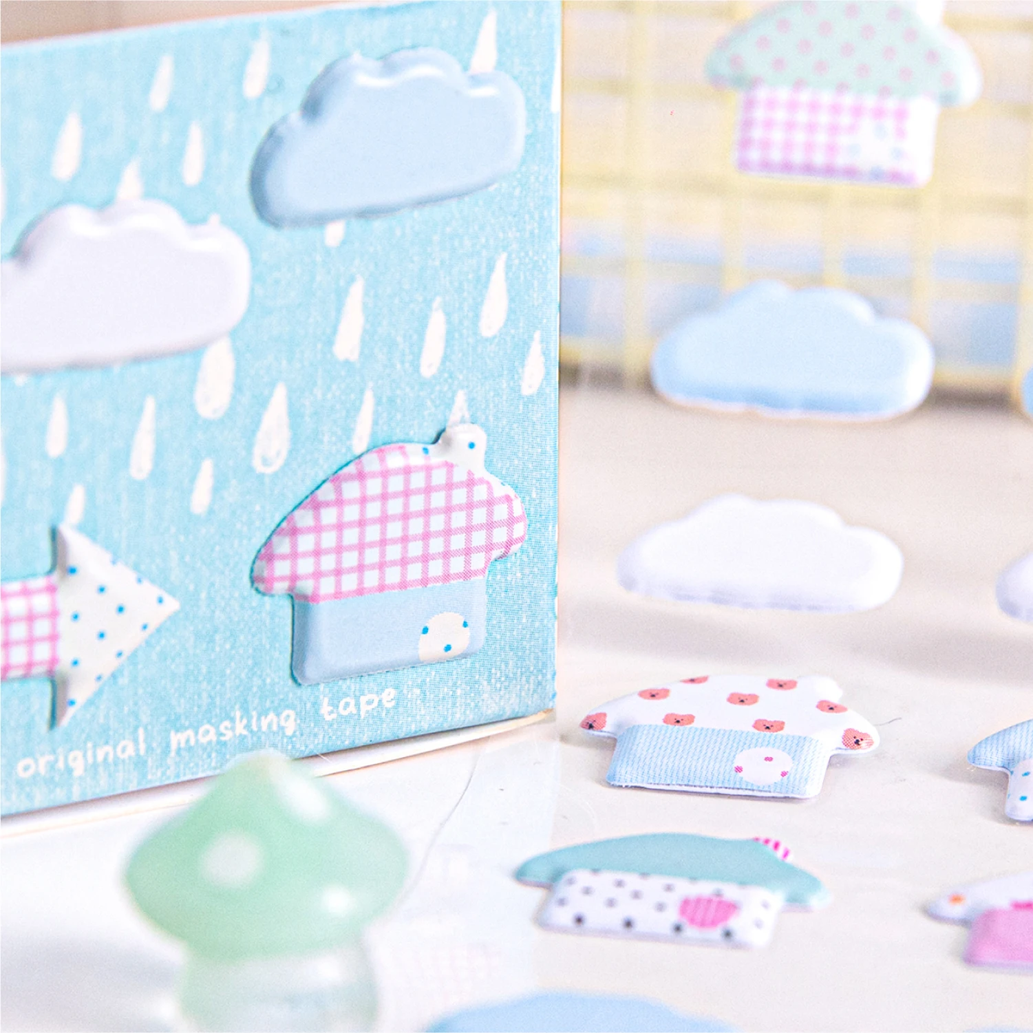 1pcs Kawaii Foam Stickers Sheet Cute 3D Cloud House Star Bowknot Self-adhesive Marker Notes Decoration for Diary Album F7781