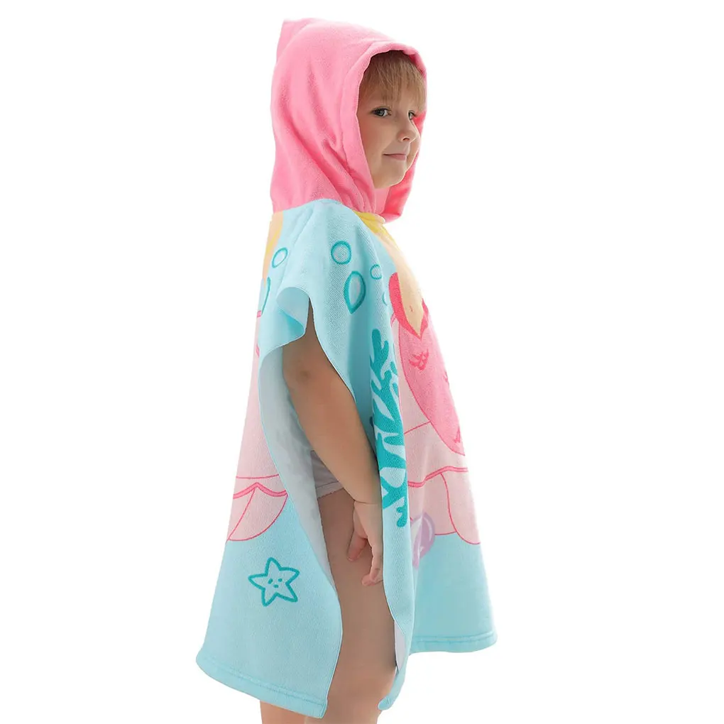 Toalla de baño OxfordCloth para bebé, toalla de playa con capucha para niños pequeños, sin mangas, sin mangas, estilo ancho 2