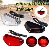 Universal 12V Motorcycle Tail Rear Light Lamp Taillight Motor Brake Stop Lights License Plate Light Equipments Parts Access