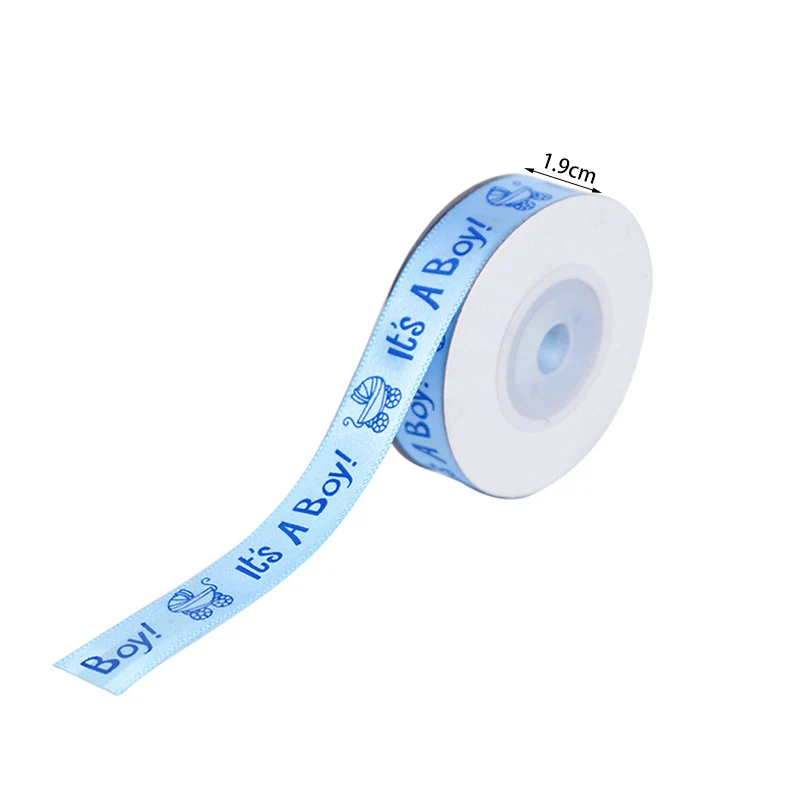 1 rotolo 10Yard è una ragazza ragazzo nastro stampato Gender Reveal Party Gift imballaggio fai da te forniture artigianali Baby Shower decorazione