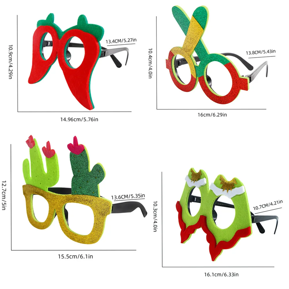 4 قطعة إطارات الحفلات المكسيكية كرنفال النظارات الجدة نظارات الحفلات الدعائم صور الدعائم مهرجان زي الملحقات #5