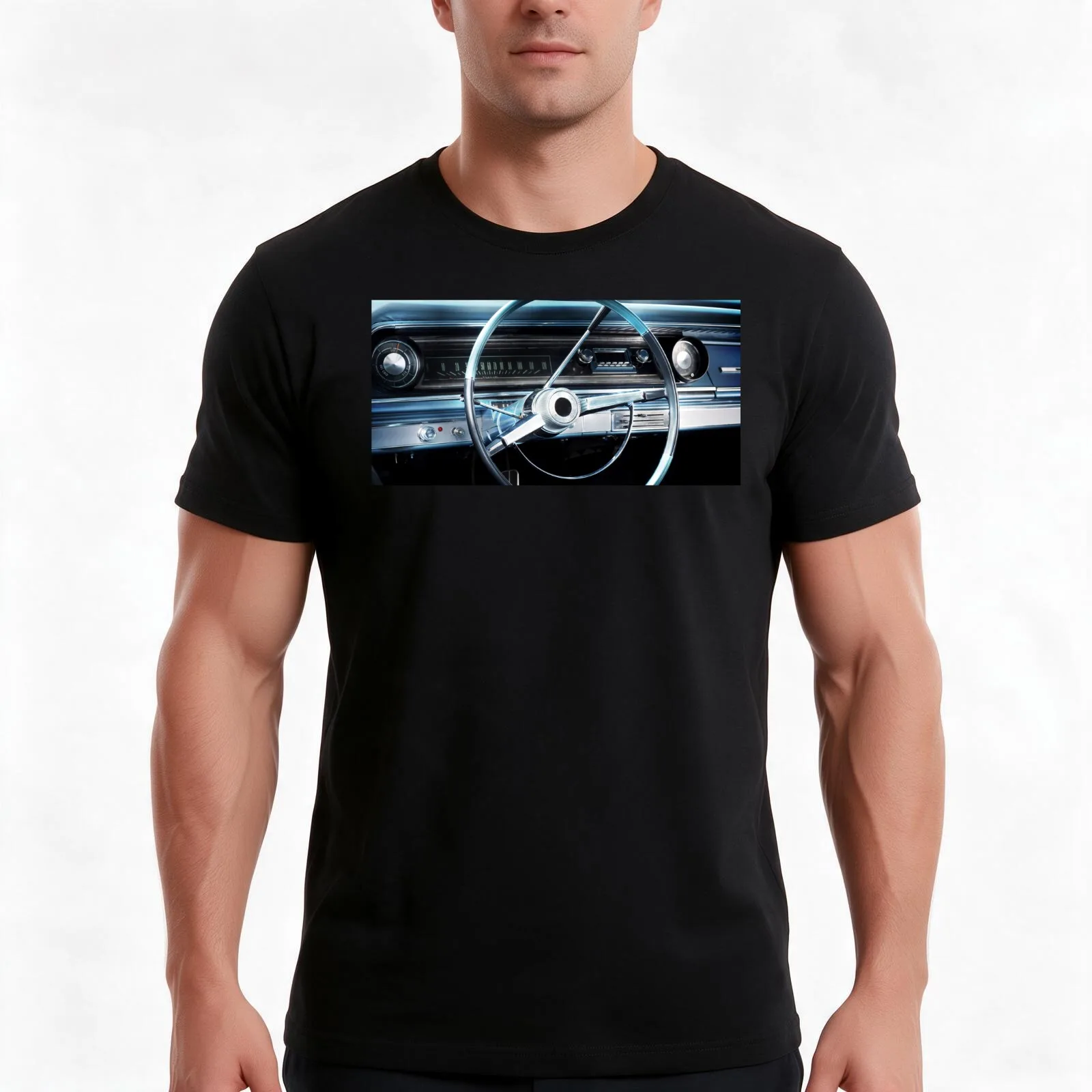 Classic Car Impala 1965 T-Shirt, Summer Casual Cotton Tee, Oversized Streetwear Tops, Vintage Graphic Print, Unisex Men Women