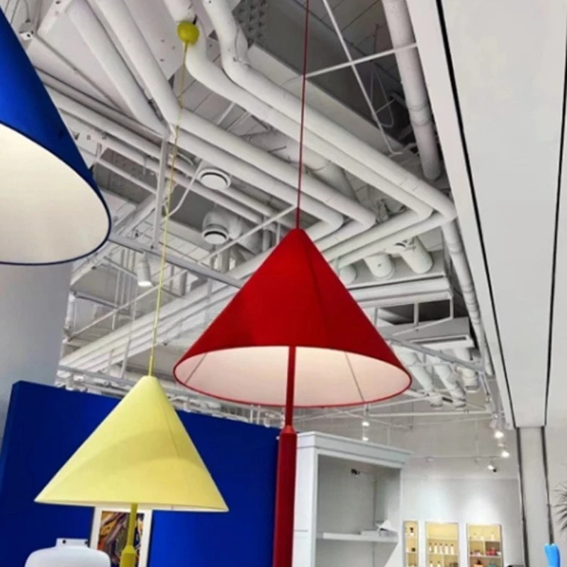 Nordic String Umbrella Pendant Lights Colorful Fabric Living Dining Room Sofa Children's Bedroom Coffee Shop Theme Hotel Fixture