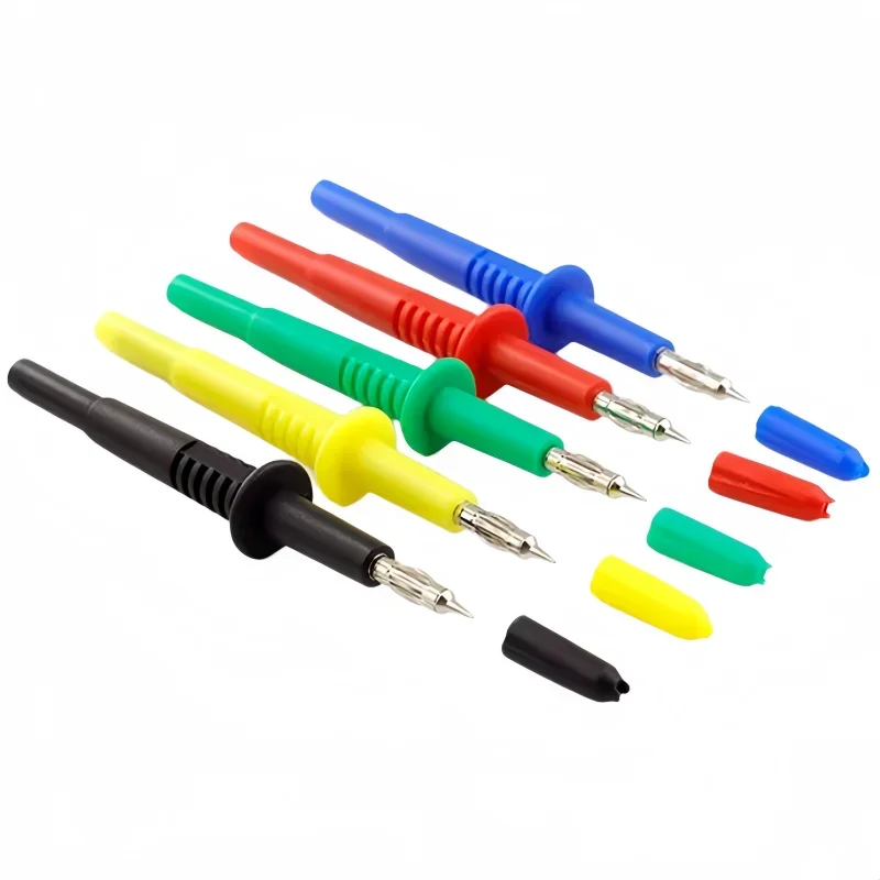 4.0mm Instrument and Meter Test Probe Nickel-plated Banana Socket, Lantern Head Sharp Needle, High Voltage Resistant