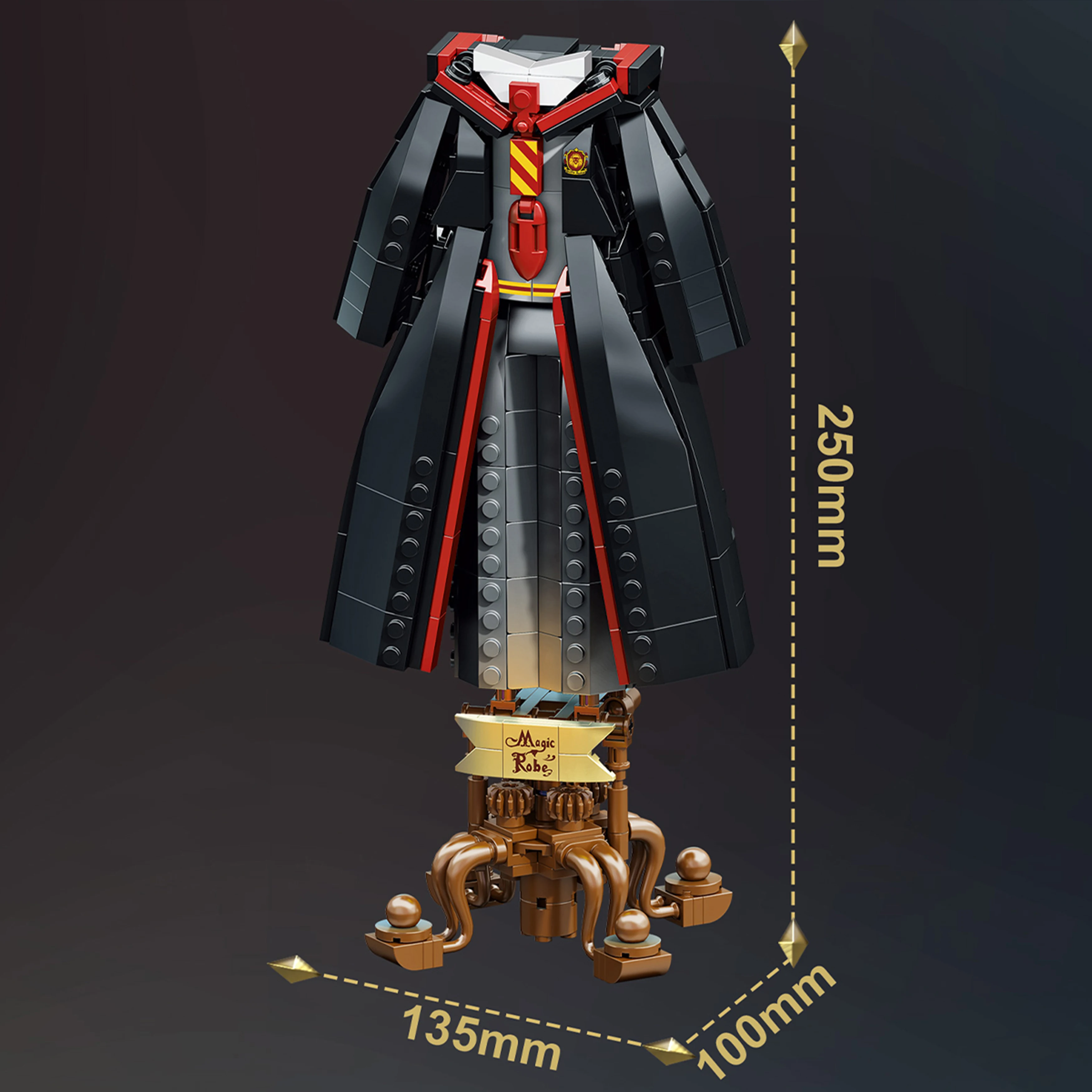 661PCS 마법사 로브 마법의 세계 블록 모델 수집용 디스플레이 세트 팬 및 수집가를 위한 상징적 액세서리