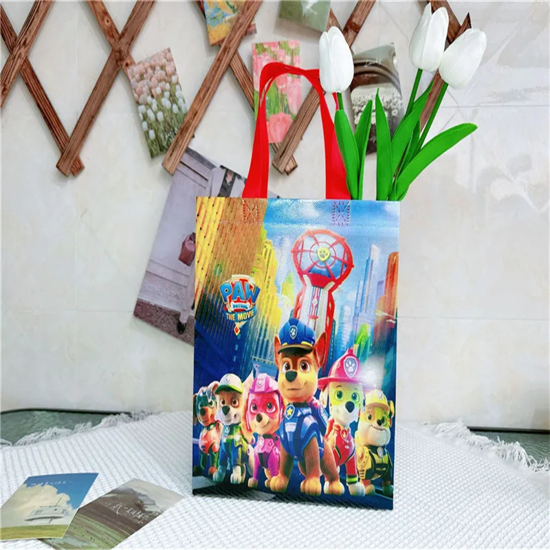 Paw Patrol Party New Tote Gift Bag Chase Skye Cute Non-woven Children's Birthday Party Bag