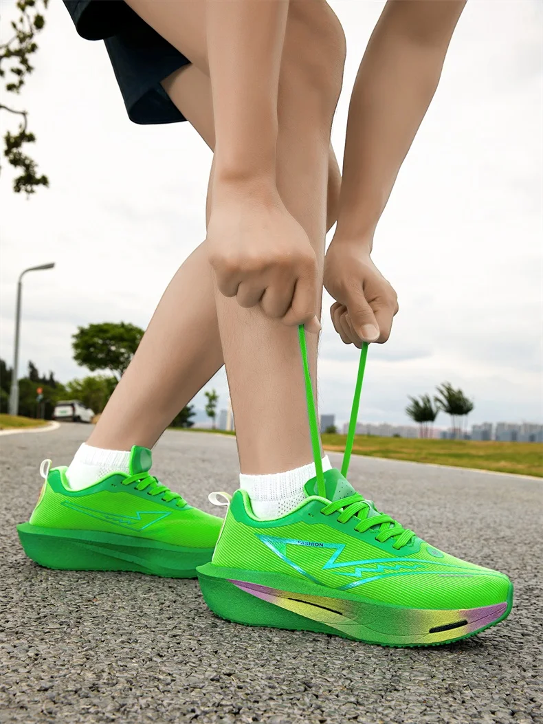 Marathon-Laufschuhe für Herren, Carbon-Platte, Spezial-Sportschuhe, atmungsaktiv, leicht, bequeme Damen-Sportschuhe, Chunta-Sneaker. – Detail 19