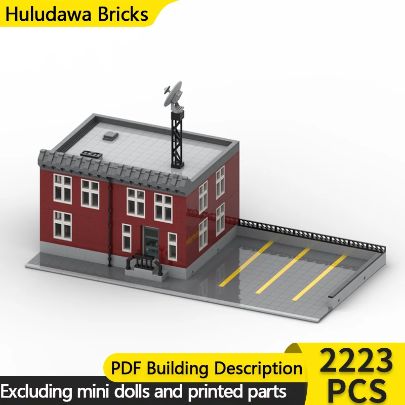 

Модель City Street View MOC, строительные кирпичи, большая полицейская станция, модульная технология, детские праздничные подарки, сборные игрушки, костюм