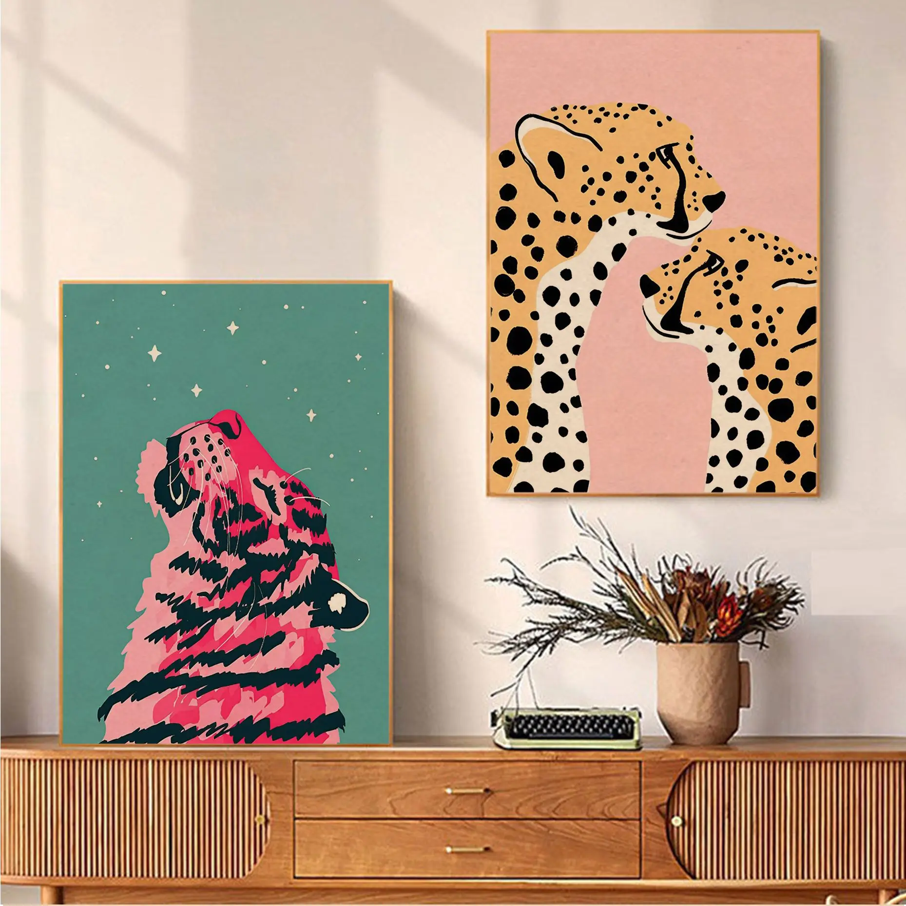 Абстрактный Тигр Леопард девушка сила Радуга ретро постер из крафт-бумаги Наклейка из бумаги «сделай сам» декор для комнаты бара кафе художественные настенные наклейки Абстрактный Тигр Леопард девушка сила Радуга ретро постер из крафт-бумаги Наклейка из бумаги «сделай сам» декор для комнаты бара кафе художественные настенные наклейки