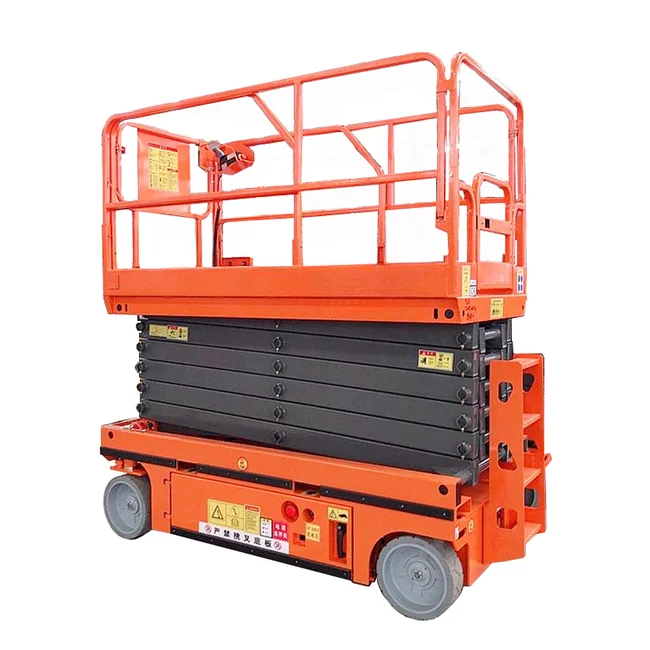 6m 12m man  lifting automatic scissor lift hydraulic Scaffolding self propelled warehouse scissor  lift