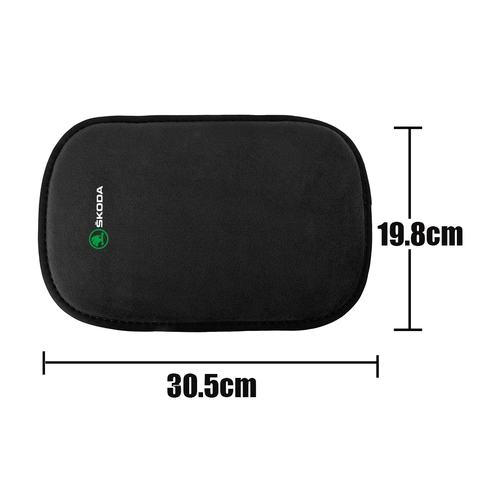 Auto Middenconsole Doos Bont Beschermer Pad Armsteun Pad Antislip Cover Voor Skoda S Rapid Scala Kodiaq Fabia Kamiq Karoq Octavia Vii