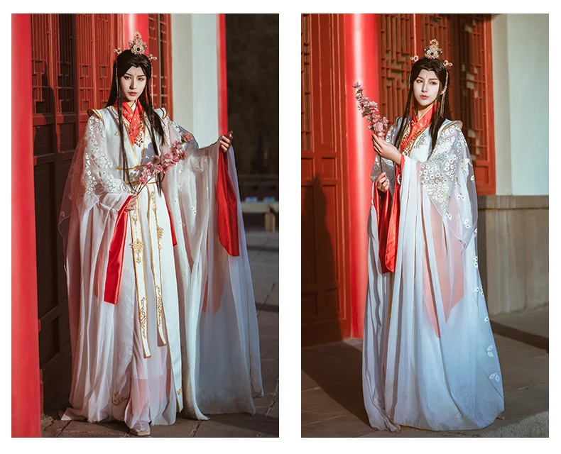 Bênção oficial do Céu Príncipe Herdeiro Fato para homens e mulheres, Yueshen Xie Lian Cosplay, vestido de noiva chinês Han