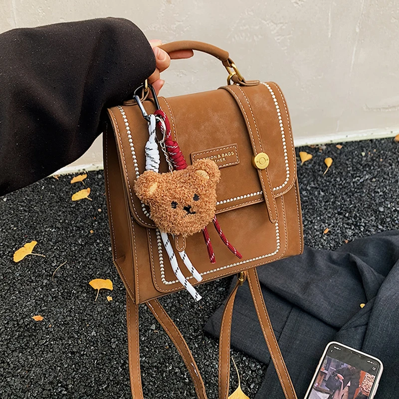 

Рюкзак с нишевым дизайном в стиле ретро, модный портативный рюкзак, британский повседневный рюкзак для поездок на работу, женский мини-школьный рюкзак из искусственной кожи для девочек