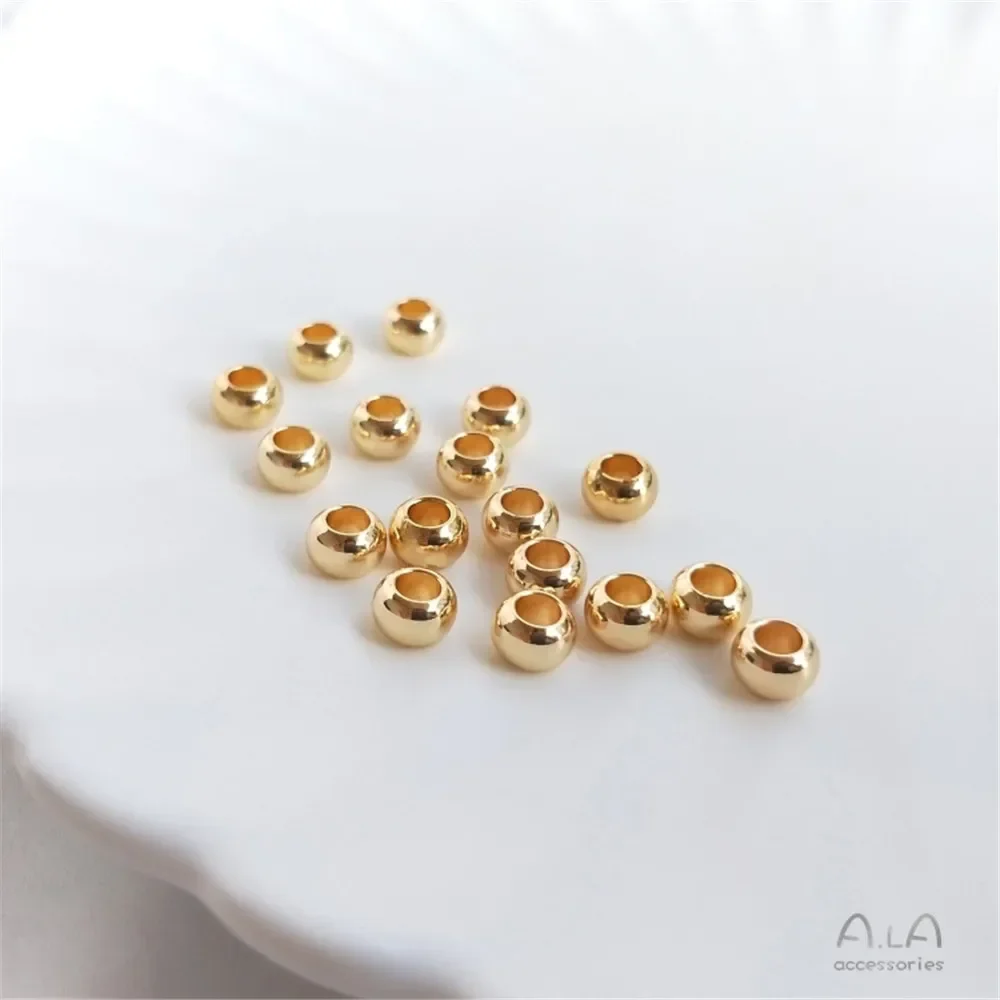 

United States Imported 14K Gold Bead Spacer Beads Flat Beads Diy Bracelet Beads Handmade Jewelry Accessories C120