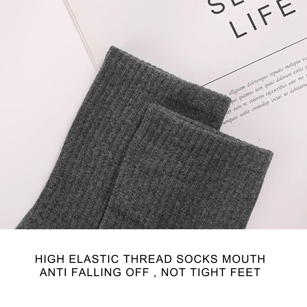 3 pairs Men Thick Breathable Cotton Cushion Crew Outdoor Sports Hiking Trekking Socks Work Boot Socks For Men 35-50 EU