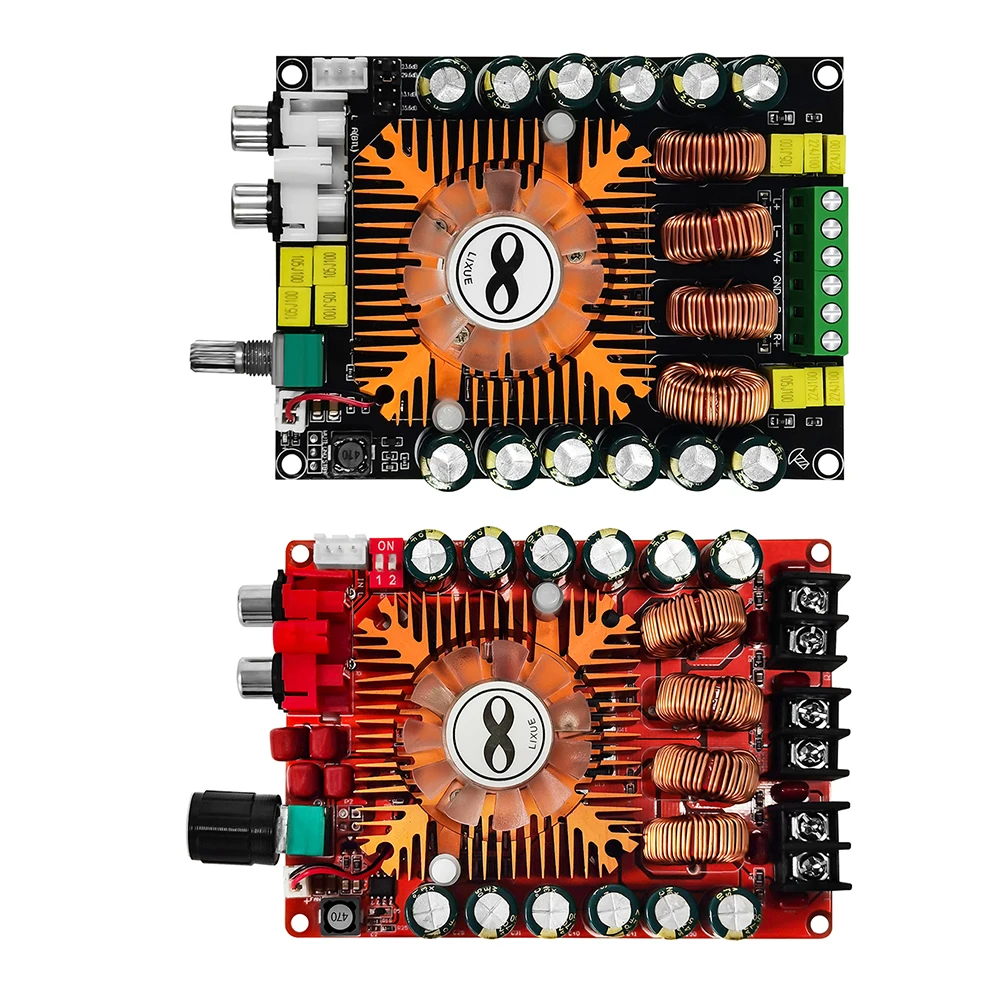 TDA7498E 2.0 Dual Channel HIFI Stereo Module 160Wx2 High Power Digital Power Amplifier Board Support BTL 220W With Cooling Fan