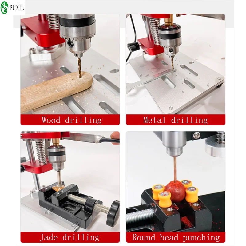 Household Micro Desktop Desktop Variable Speed DC Metal Jade Grinding and Drilling Small Bench Drill Precision Electric Drill